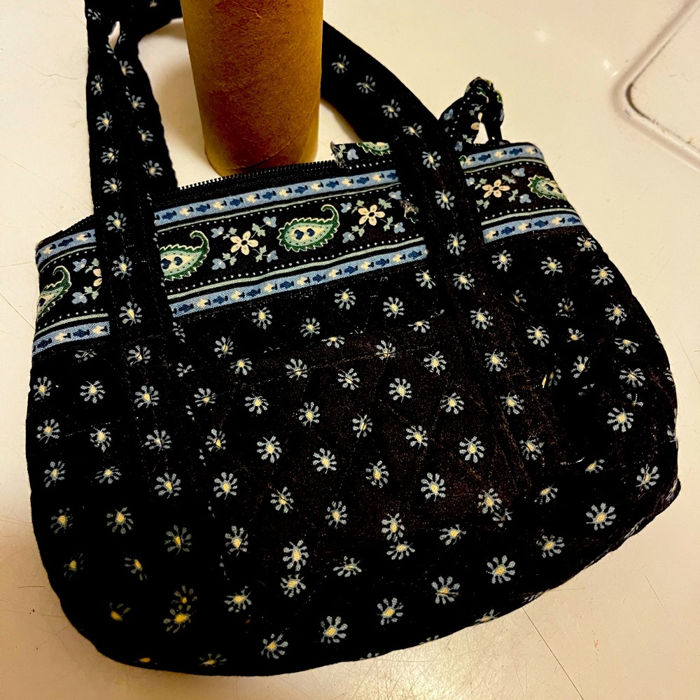 Floral Vera Bradley Black & Paisley Tote Bag